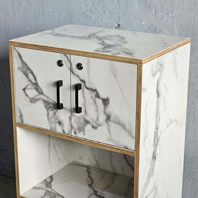 Tủ để đồ 55x40x100cm gỗ plywood vân giả đá KTB68233