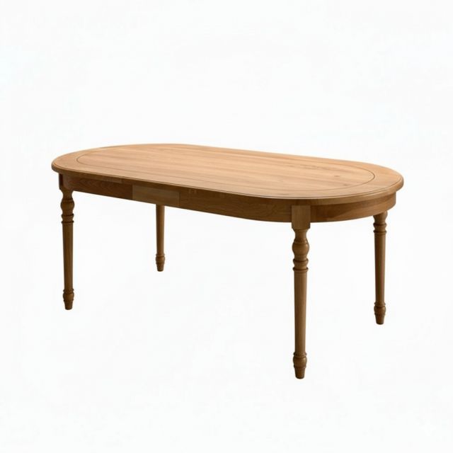 Bàn ăn hình Oval 160x80cm gỗ tần bì BA68286