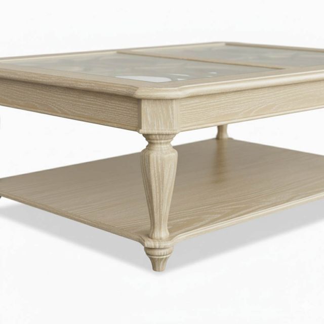 Bàn sofa chữ nhật 130x70x53cm mặt kính gỗ cao su TT68353 Bàn sofa chữ nhật 130x70x53cm mặt kính gỗ cao su TT68353