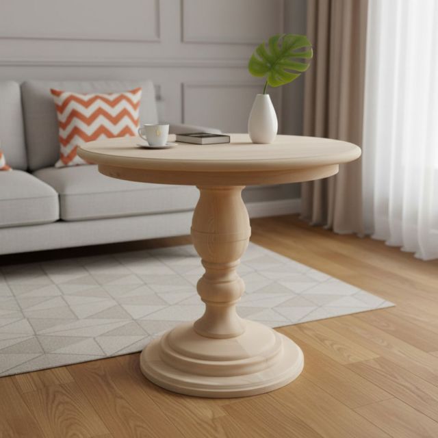 Bàn sofa tròn đk 100cm mặt gỗ tần bì TT68352 Bàn sofa tròn đk 100cm mặt gỗ tần bì TT68352