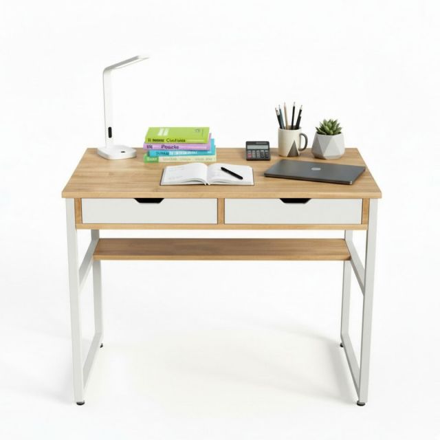 Bàn học có ngăn kéo 100x60cm gỗ cao su BD68164