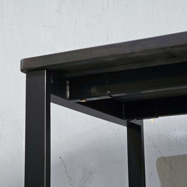Bàn góc L có hộp điện 150x150cm gỗ tràm hệ Rectang HBRT120