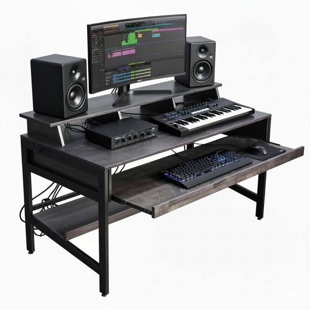 Bàn phòng thu Studio 150x70cm gỗ cao su SD68032