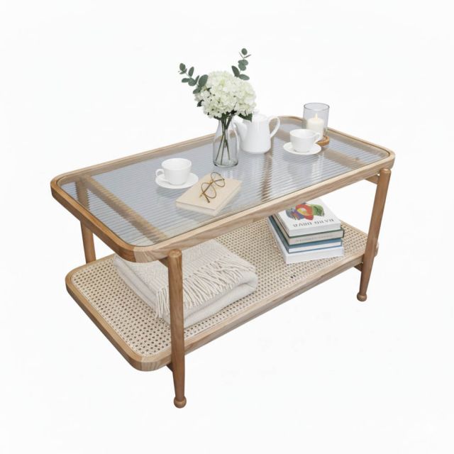 Bàn sofa chữ nhật 150x50cm mặt kính gỗ tần bì TT68354 Bàn sofa chữ nhật 150x50cm mặt kính gỗ tần bì TT68354