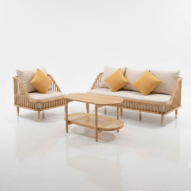 Combo bàn ghế sofa gỗ Ash CBSF68058 Combo bàn ghế sofa gỗ Ash CBSF68058