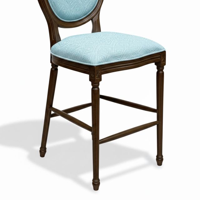 Ghế bar Louis nệm bọc vải gỗ cao su GBSK029