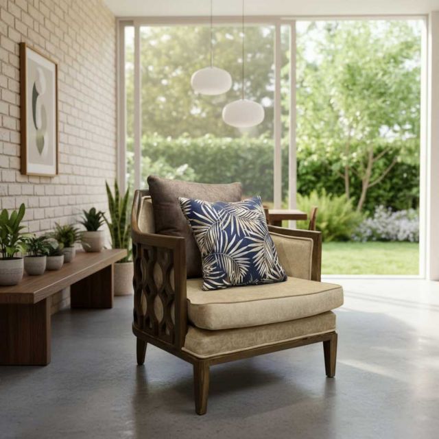 Ghế sofa đơn Caracole Knees 71x70x77cm gỗ Ash GSD68114 Ghế sofa đơn Caracole Knees 71x70x77cm gỗ Ash GSD68114