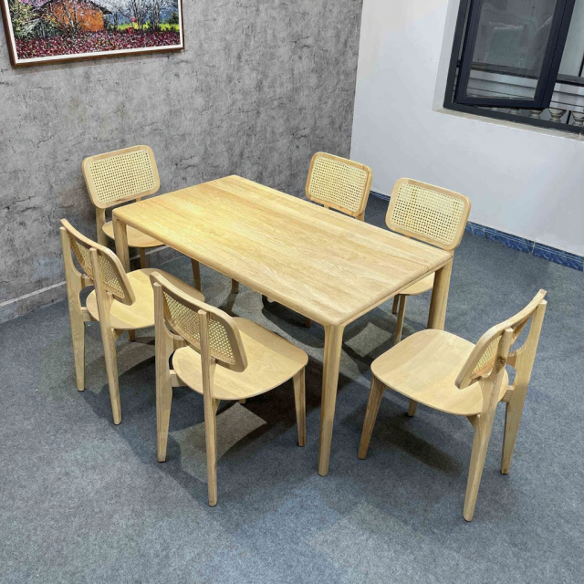 Ghế CH301 tựa lưng lưới mắt cáo gỗ Ash GSK038