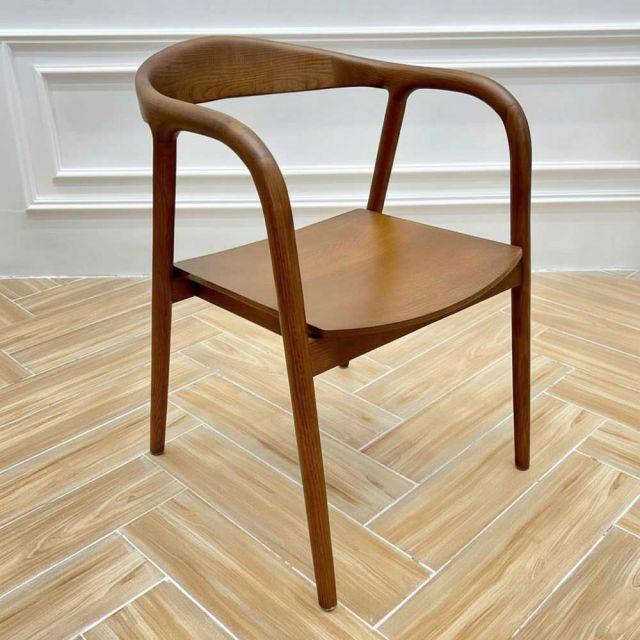 Ghế Neva tay tựa mặt ngồi plywood gỗ Ash GA68042