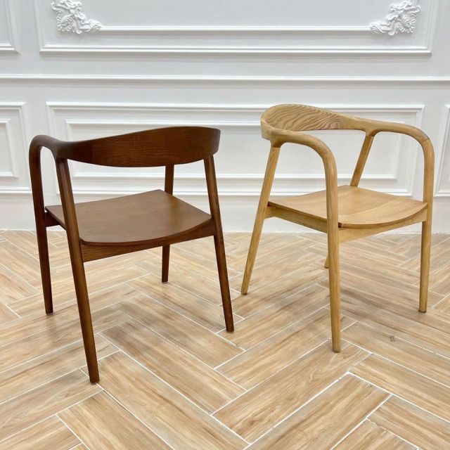 Ghế Neva tay tựa mặt ngồi plywood gỗ Ash GA68042
