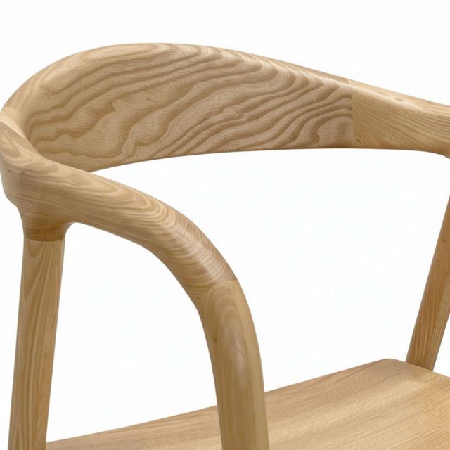 Ghế Neva tay tựa mặt ngồi plywood gỗ Ash GA68042