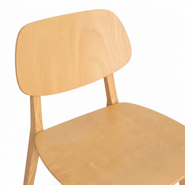 Ghế PLC mặt plywood gỗ cao su GA68041