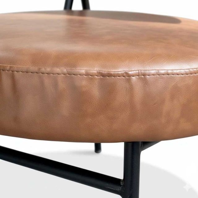 Ghế sofa đơn Sheraton nệm bọc da Si GSD68117