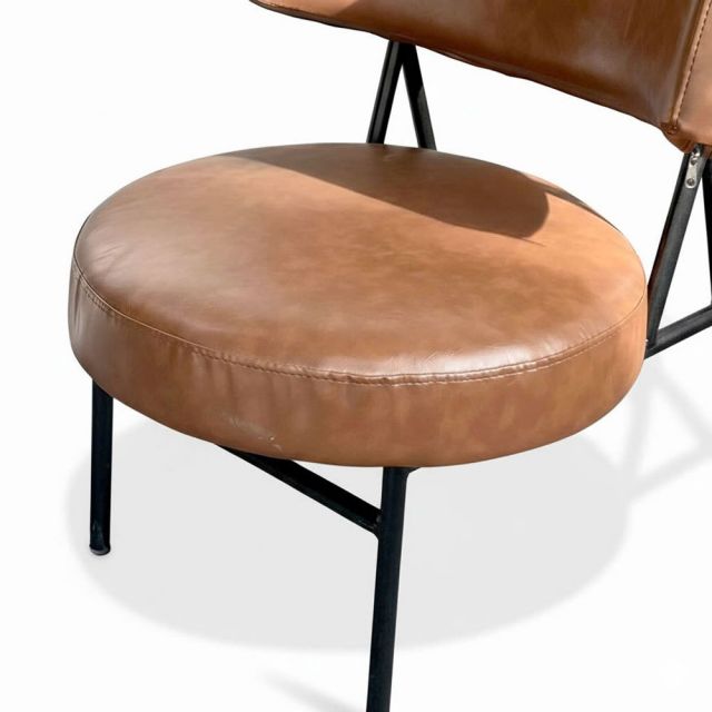 Ghế sofa đơn Sheraton nệm bọc da Si GSD68117
