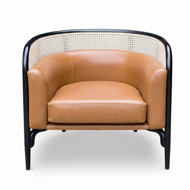 Ghế sofa đơn Targa bọc da Si gỗ Ash GSD68112