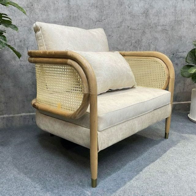 Ghế sofa đơn Headerfield 75x90x68cm gỗ tần bì GSD68108 Ghế sofa đơn Headerfield 75x90x68cm gỗ tần bì GSD68108