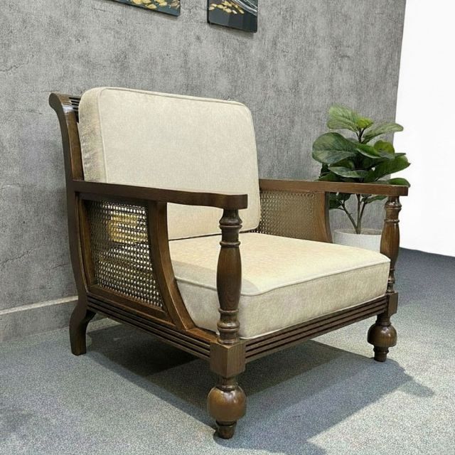 Ghế sofa đơn Heingway bọc nệm gỗ tần bì Ash GSD68096 Ghế sofa đơn Heingway bọc nệm gỗ tần bì Ash GSD68096