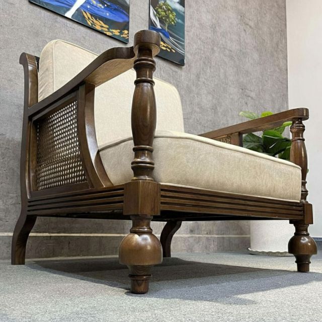 Ghế sofa đơn Heingway bọc nệm gỗ tần bì Ash GSD68096 Ghế sofa đơn Heingway bọc nệm gỗ tần bì Ash GSD68096