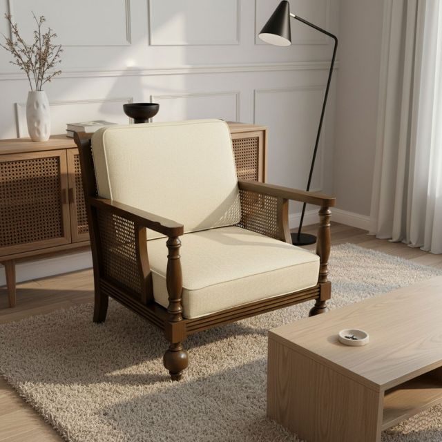 Ghế sofa đơn Heingway bọc nệm gỗ tần bì Ash GSD68096 Ghế sofa đơn Heingway bọc nệm gỗ tần bì Ash GSD68096