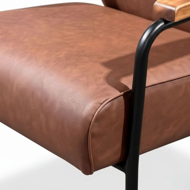 Ghế sofa đơn Nappa lưng cao nệm bọc Si GSD68118