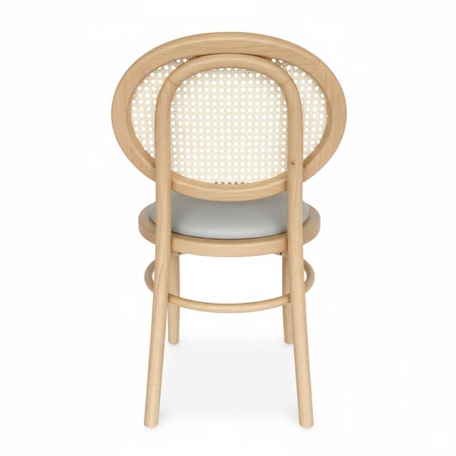 Ghế Thonet mặt trăng khung gỗ tần bì Ash lưng lưới GCF212