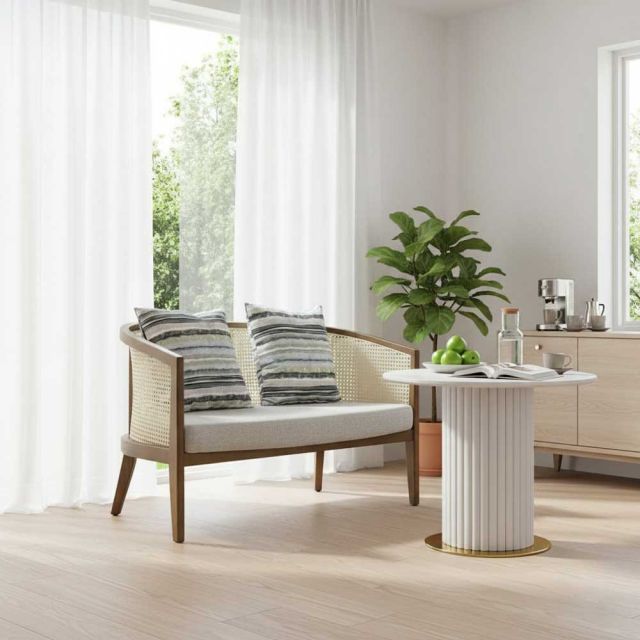Ghế sofa đôi Harvey bọc vải gỗ Ash SFB68104