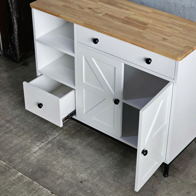 Bàn đảo bếp 104x41x80cm gỗ cao su KISL008