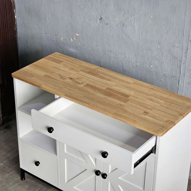 Bàn đảo bếp 104x41x80cm gỗ cao su KISL008