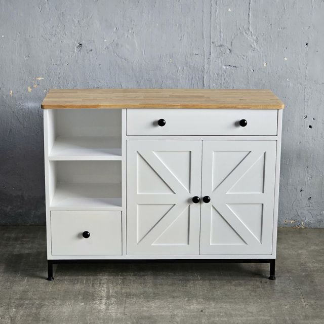 Bàn đảo bếp 104x41x80cm gỗ cao su KISL008