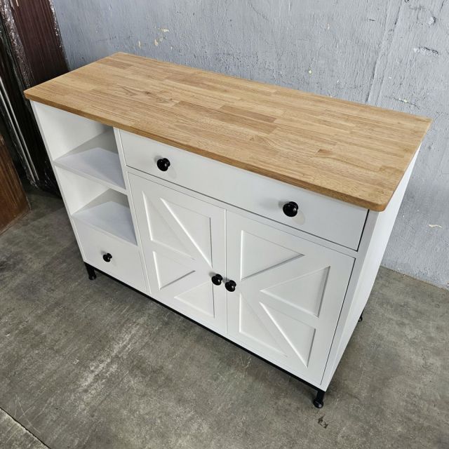 Bàn đảo bếp 104x41x80cm gỗ cao su KISL008