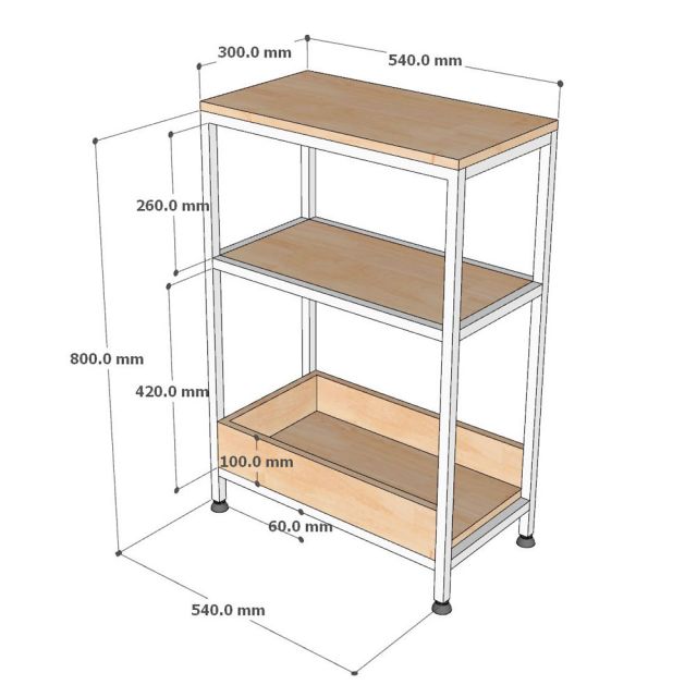 Kệ để CPU 3 tầng 30x54x80cm gỗ cao su KCPU68026 Kệ để CPU 3 tầng 30x54x80cm gỗ cao su KCPU68026
