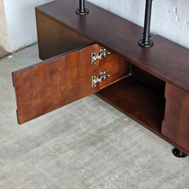 Hệ kệ ống nước áp tường 180x25x200cm gỗ cao su PPF025