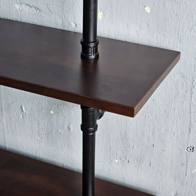 Hệ kệ ống nước áp tường 180x25x200cm gỗ cao su PPF025