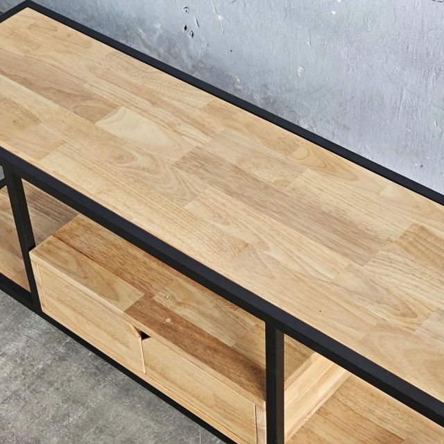 Kệ TV 120x35x40cm gỗ cao su KTV68125