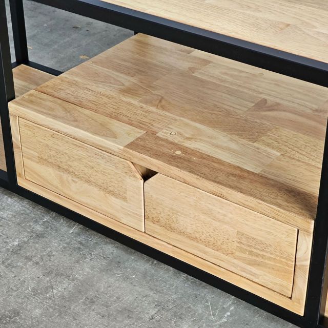 Kệ TV 120x35x40cm gỗ cao su KTV68125