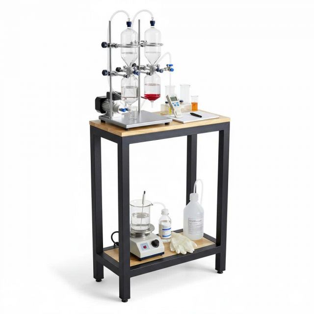 Kệ để thiết bị 60x30x83cm gỗ cao su KTB68235