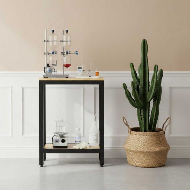 Kệ để thiết bị 60x30x83cm gỗ cao su KTB68235