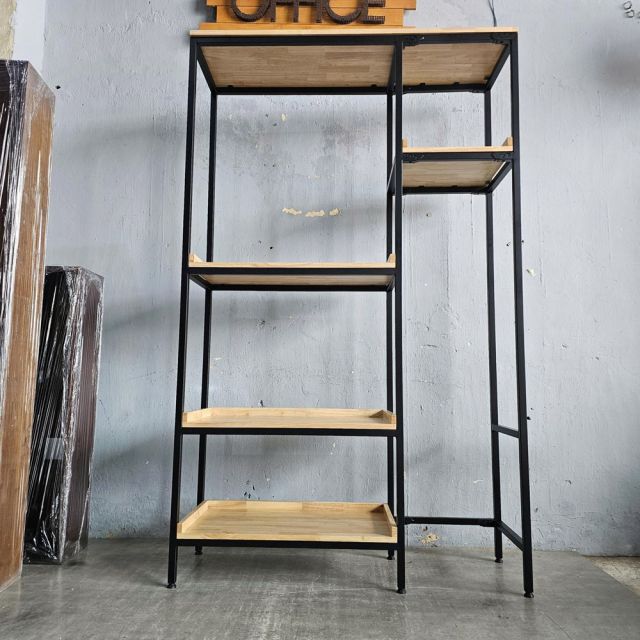 Kệ nhà bếp đa năng 123x40x200cm gỗ cao su KB68075