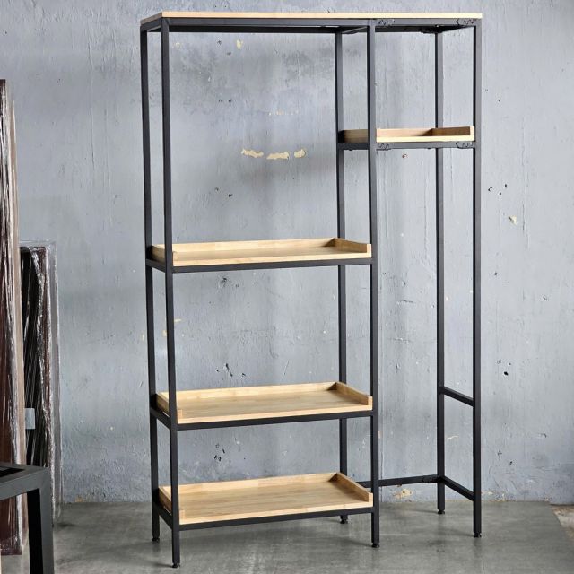Kệ nhà bếp đa năng 123x40x200cm gỗ cao su KB68075