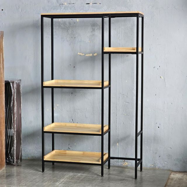 Kệ nhà bếp đa năng 123x40x200cm gỗ cao su KB68075