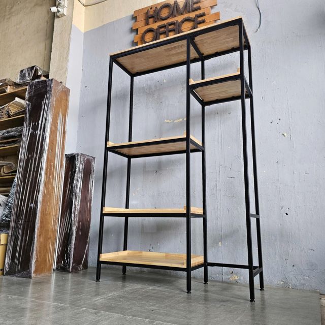 Kệ nhà bếp đa năng 123x40x200cm gỗ cao su KB68075