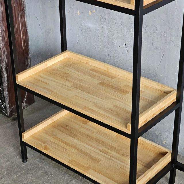 Kệ nhà bếp đa năng 123x40x200cm gỗ cao su KB68075