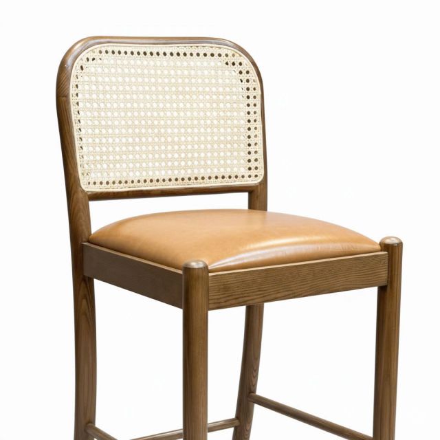Ghế bar Sienna bọc da Si gỗ Ash GBSK033