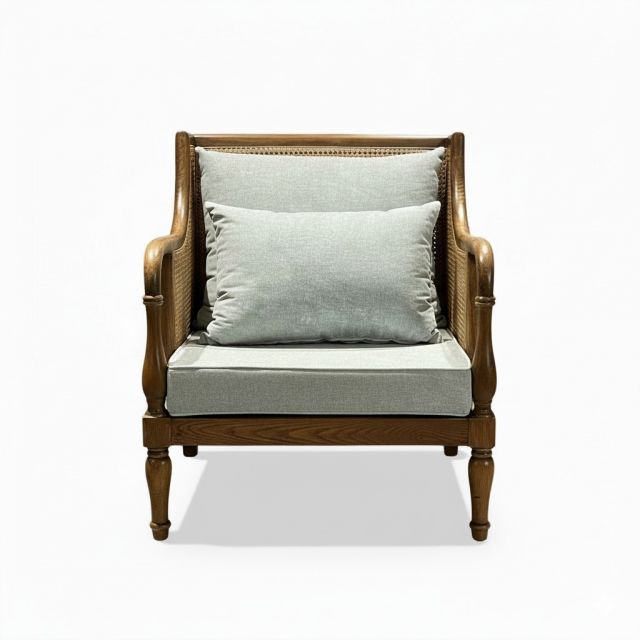 Ghế sofa đơn Club gỗ tần bì GSD68110 Ghế sofa đơn Club gỗ tần bì GSD68110