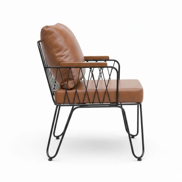 Ghế sofa đơn Fi12 nệm bọc da Si GSD68116