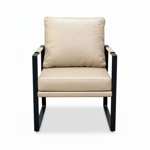 Ghế sofa đơn khung sắt nệm bọc da Si GSD68115