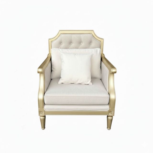 Ghế sofa đơn tân cổ điển gỗ tần bì GSD68113 Ghế sofa đơn tân cổ điển gỗ tần bì GSD68113