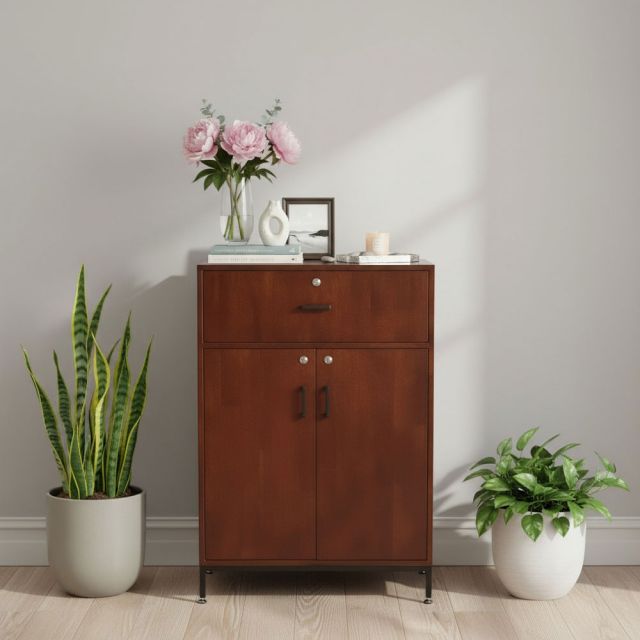 Tủ lưu trữ 75x45x110cm gỗ cao su KTB68232