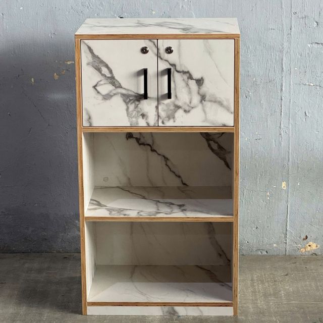 Tủ để đồ 55x40x100cm gỗ plywood vân giả đá KTB68233