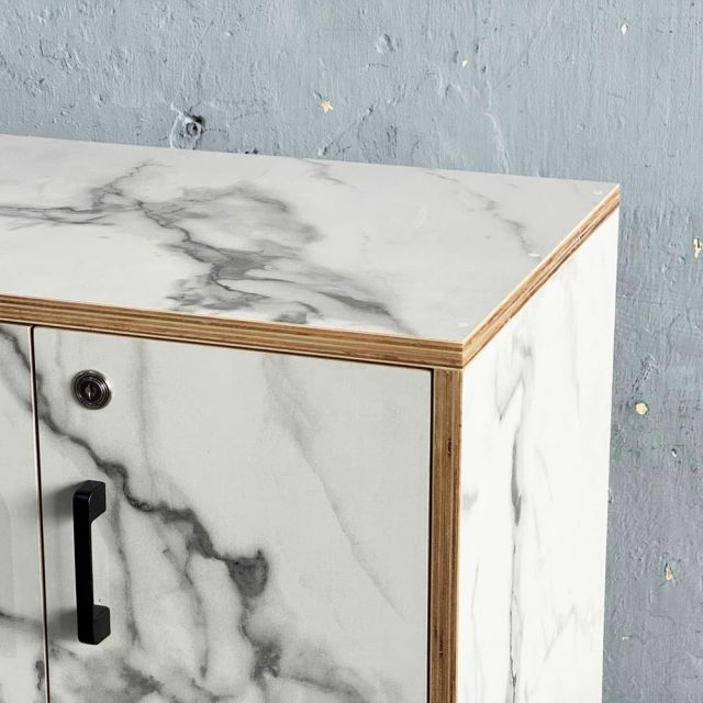 Tủ để đồ 55x40x100cm gỗ plywood vân giả đá KTB68233